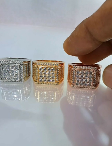 Cincin Pria Berlian Titanium Vier Anti Karat Super Mewah