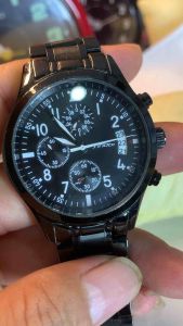 Đồng hồ nam SINOBI QUARTZ hàng nội địa Trung Quốc chạy full 3 cốt 6 Kim chronograph lịch ngày vỏ mạ thép full đen size 42mm dây 18cm
