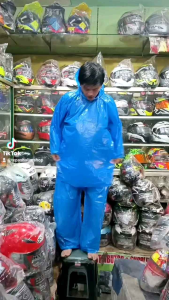 Jas Hujan Plastik Setelan Baju Celana HDPE Tebal isi 1 Lusin Merk Baracuda