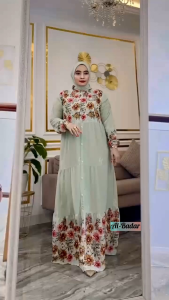 Gamis Set Hijab Ceruty Full Furing: Bahan & Desain Berkualitas
