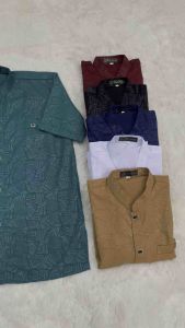 Kemeja Koko Embos Pria Lengan Pendek Atasan Premium