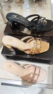 YONGKI KOMALADI‼️ sandal wanita heels 6cm newah glossy ringan