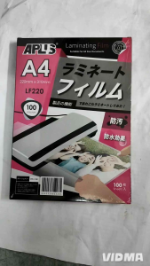 Aplus A4 Laminating Film 220mm x 310mm - 100 sheets - Waterproof and stain-resistant - Suitable for documents