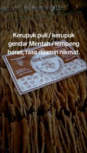 Kerupuk puli / Gendar lempeng beras gendar Mentah