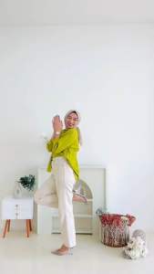 Kemeja Zara Silang Belakang Ld 120cm Atasan Basic Wanita Oversize Jumbo