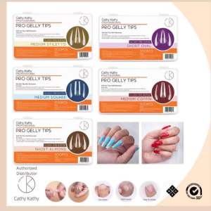 NQ/Cathy Kathy Professionals Pro Gelly Tips Soft Gel Nail Extensions Pre-buffed 500pc