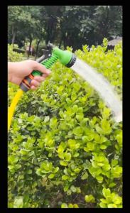 7ระดับ หัวฉีด รดน้ำต้น ปรับได้ อูปกรณ์ต่อสายยางรดน้ำ สีเหลือ เขียว