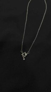 สร้อยเงิน เลเยอร์ดาวคริสตัล 🌟- Twin Star Necklace 06