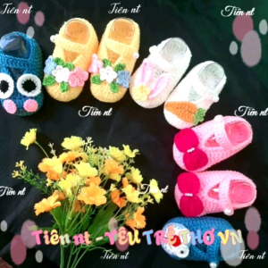 Giày búp bê len handmade cho bé trai bé gái từ sơ sinh đến 1 tuổi 39 mẫu giày búp bê ĐỒNG GIÁ