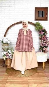 Setelan Rok Tunik Anak Nayya Series Cutetrik GD-822 untuk Usia 8-9 tahun