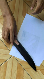 Pisau Cap Garpu Lokal Ukuran Zumbo & Pisau Daging Baja Tajam