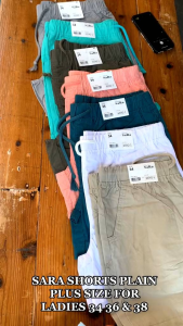 SARA SHORTS PLUS SIZE PLAIN FOR LADIES Drawstring Lingerie Womenwear Cotton.