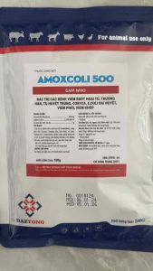 1 Gói Amoxcoli 500 100g Phòng Và Xử Lý Các Bệnh Viêm Ruột Thương Hàn Tụ Huyết Trùng E.coli Viêm Phổi Ở Gà Ngan Vịt Heo Và Gia súc