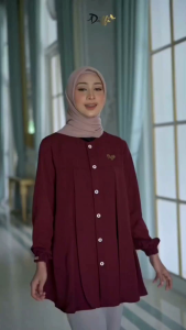 Atasan Terbaru Tunik Wanita Diffi Blouse CANTIK Polos