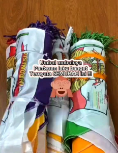 umbul umbul garuda merah putih warna warni isi 20 pcs