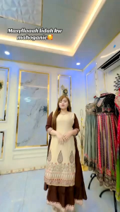 Gamis Hindi Lidah anjeli bordir