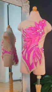 Pink Leaf Leotard