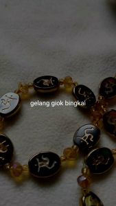 (ISI 1 LUSIN/12pcs) GELANG CRYTAL UKIR ORANG LARI/ASSESORIS/PERHIASAN