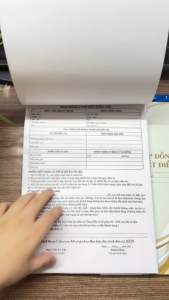 Hợp đồng cam kết khổ a4 / 50 bộ giấy 2 liên