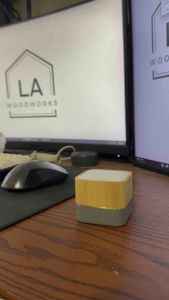LA Woodworks Personalized Bamboo Bluetooth Speaker | Laser Engraved Souvenirs and Giveaways