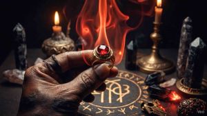 Batu Cincin Mustika Lipan Merah Delima Bangkok Siam Ring / Emban