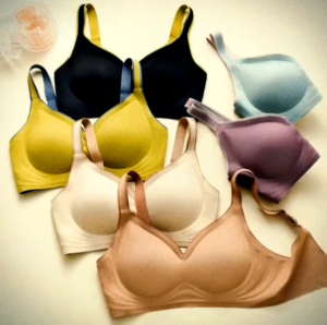 S-XXL Large Size Gradient Latex Jelly Bar Underwear Womens Plain Muscle Bra