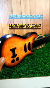 KIDZMANIA - ROCK GUITAR CLASSIC GUITAR 16 INCH WOOD DESIGN MAINAN GITAR MAINAN ANAK LAKI LAKI ALAT MUSIK GITAR (IM-8816W)