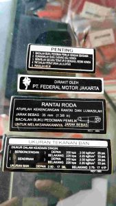 Stiker Pelengkap Honda Astrea Grand Bulus Impressa Legenda Prima Astrea Star Fullset