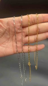 ลายกุชชี่มี2ขนาด สีเลสและสีทอง สแตนเลส ทองเลเซอร์ ไม่ลอก ไม่ดำ ใส่อาบน้ำได้ สร้อยคอ สร้อยสแตนเลสแท้ 100% สร้อยแสตนเลสแท้ สร้อยพระ สร้อยเด็ก