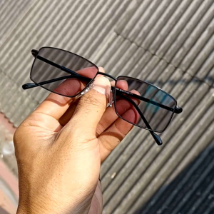 Kaca Mata Minus Pria Photocromic Kotak Berubah Warna Optik Asli Ori Frame Metal