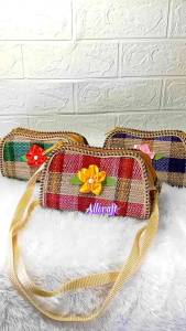 TAS ANYAMAN MENDONG MINI/ SOUVERNIR TAS ETNIK/TAS WANITA KOTEK BUNGA