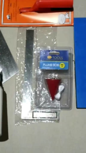 Mason Tools Combo Set Rodela Rubber Rodela BAKAL Hulog Kutsara pang cemento medium Level bar and Skwala Very high quality (PLASTERING TROWEL)