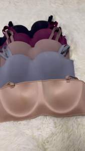 เสื้อในทรงเกาะอกไร้ขอบ ไร้โครง คัพC-D 34-42 (4ตะขอ4ระดับ)