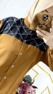 Setelan Wanita Neyza crinkel Premium Qualty Bordir Kombinasi Terbaru jumbo Ld 120