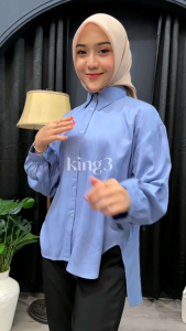 KEMEJA MAIA LENGAN BALON - KEMEJA RAYON - KEMEJA LENGAN PANJANG - KEMEJA TERBARU