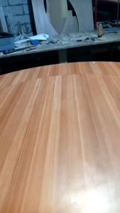 Meja YumCha Ring D150/90cm Kaki Silang Maja Putar Restoran Oriental