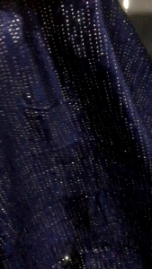vải nhung đính đá  màu xanh đen _( khổ 1m6)co dãn 4 chiều mềm rũ may đầm váy ao Jumsuit vest