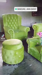 Sofa Seater 3 & Wingchair Sule Seater 1 + 2 Puff: Desain Nyaman dan Meja Free Ongkir Bandung