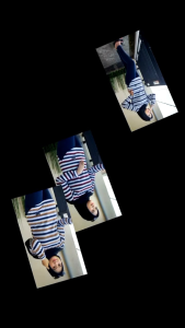 Kaos Wanita Lengan Panjang Oval Motif Salur Bahan Katun Kombad Adem