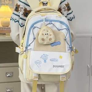 กระเป๋าเป้นักเรียนน่ารักสไตล์เกาหลีงานหนาคุณภาพดีสีพาสเทลสินค้าพร้อมส่งในไทย🇹🇭