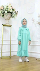 Gamis Anak - Gamis Model Korea - Gamis Anak Perempuan Dress Muslim Muslimah Anak Usia 1 Sampai 12 Tahun