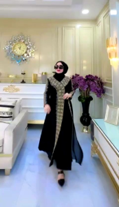 Gamis Arabian bordir wanita Viral//Gamis Arabian Dewasa Bordir Mewah//Gamis Arabian Remaja Terkini//Promo COD//Yunita Lestari Fashion//