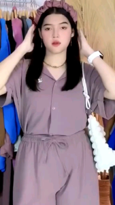 Diskon50% One set 7/8 Setelan Bangkok Wanita/one Set crinkle Premium 7/8 Setelan kancing Wanita setelan bangkok