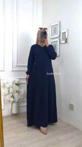 Eurigo - ANZANA Maxy Gamis Wanita Muslim Lemon Skin Milano Melar
