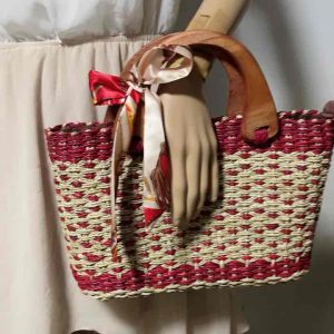 Native Handbag with Zipper |with ribbon | With Lining