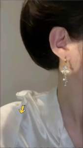 A54 COD (Beli 2 dapat bonus) Anting juntai bunga manis titanium