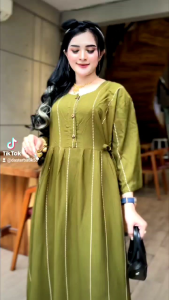 DRESS CHIBI SULTAN SALUR POLKA 3/4 BAHAN RAYON PREMIUM - DASTER VIRAL TIKTOK KEKINIAN TERBARU - BY MURADHA.ID