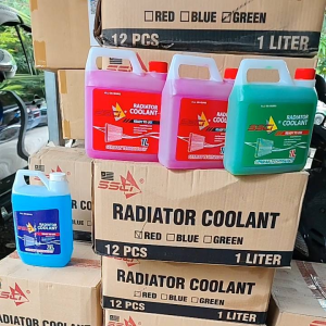 SSCI Radiator Long Life Coolant 1 Liter Ready to Use Pink Blue Green Colors for Various Vehicles SSCI Brand