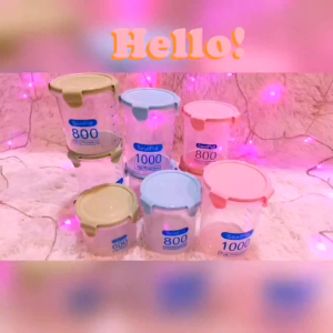 H918 Toples Kue Bentuk Bulat / Tempat Penyimpan Snack & Permen / Toples Makanan Serbaguna