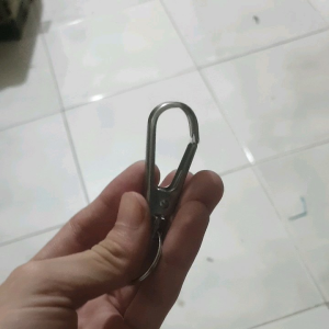 Gantungan Kunci Kait Multifungsi Carabiner Stainless Steel Key Chain Silver